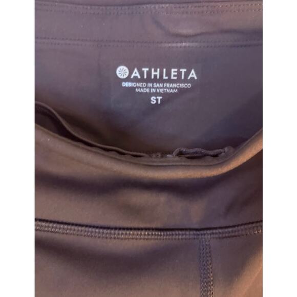 Athleta Black Biker Shorts with Mesh Inserts - Size ST Tall - Picture 7 of 8